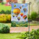 Hot Air Balloon Festival Suede Flag Garden