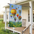 Hot Air Balloon Festival Suede Flag House