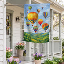 Hot Air Balloon Festival Suede Flag House