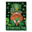 St. Patrick's Day Leprechaun Suede Garden Flag