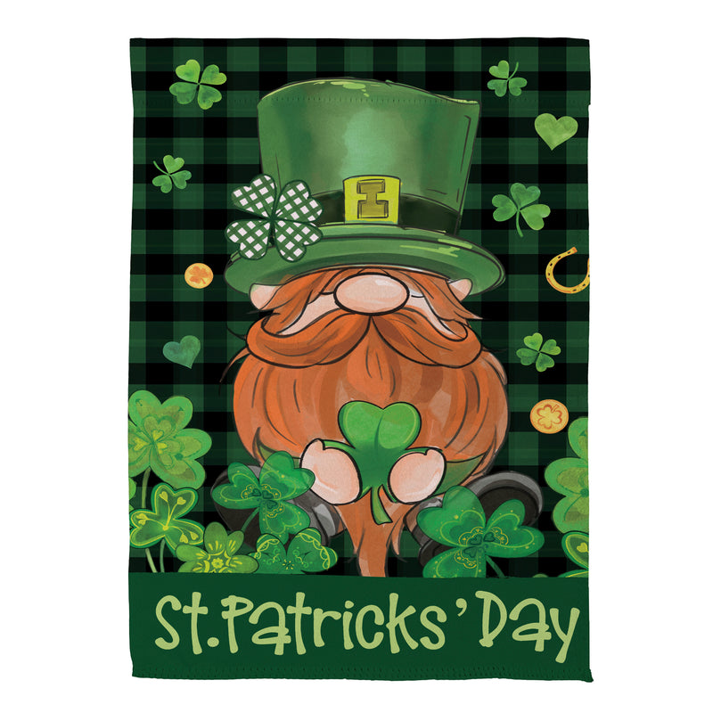 St. Patrick's Day Leprechaun Suede Garden Flag