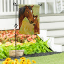 Horse Bond Suede Flag Garden