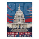 250th Anniversary Land of the Free Home of the Brave Suede House Flag