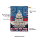 250th Anniversary Land of the Free Home of the Brave Suede House Flag