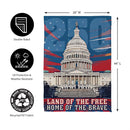 250th Anniversary Land of the Free Home of the Brave Suede House Flag