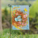 Nested Eggs Suede Flag Garden