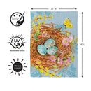 Nested Eggs Suede Flag Garden