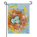 Nested Eggs Suede Flag Garden