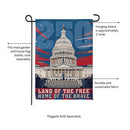 250th Anniversary Land of the Free Home of the Brave Suede Garden Flag