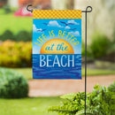 Life Is Better At The Beach Suede Garden Flag