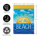 Life Is Better At The Beach Suede Garden Flag