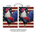 All American Rooster Suede Garden Flag