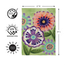 Floral Escape Suede Flag Garden