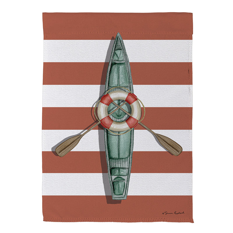 Oars & Canoe Front Back Suede House Flag