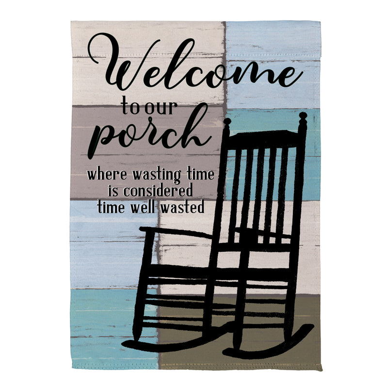 Porch Time Suede Garden Flag
