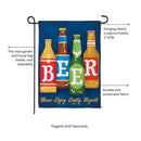 B.E.E.R Suede Garden Flag