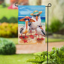 Seagull Beach Family Suede Garden Flag