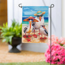 Seagull Beach Family Suede Garden Flag