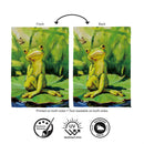 Frog Thinking Suede Flag Garden