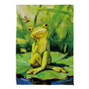 Frog Thinking Suede Flag House