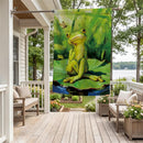 Frog Thinking Suede Flag House