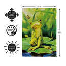 Frog Thinking Suede Flag House
