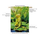 Frog Thinking Suede Flag House