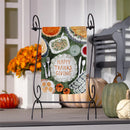 Thanksgiving Spread Suede Flag Garden