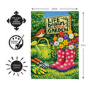 Life Began In A Garden Suede Flag House