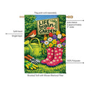 Life Began In A Garden Suede Flag House