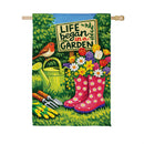 Life Began In A Garden Suede Flag House