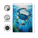 Crab Adventure Suede Flag Garden