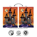 Haunted House Nighttime Suede Flag Garden