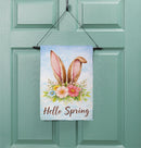 Hello Spring Rabbit Ears Suede Garden Flag Garden