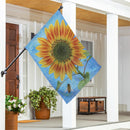 Intricate Sunflower Suede House Flag