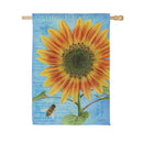 Intricate Sunflower Suede House Flag