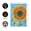 Intricate Sunflower Suede House Flag
