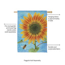 Intricate Sunflower Suede House Flag