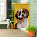Pet Central Photo Dogs, Shih Tzu Suede House Flag