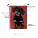 Camera Day Dogs, Dachshund Suede Garden Flag