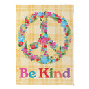 Floral Be Kind Suede Garden Flag