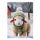 Holly Homestead Winter Lamb Suede Flag House