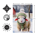 Holly Homestead Winter Lamb Suede Flag House