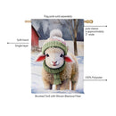Holly Homestead Winter Lamb Suede Flag House