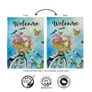 Birds & Bike Suede Flag Garden