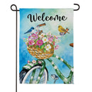 Birds & Bike Suede Flag Garden