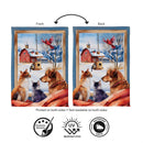 Winter Farmhouse Friends Suede Flag Garden