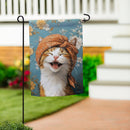 Christine The Joyful Cat Suede Garden Flag