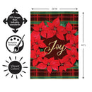 Plaid Joy Wreath Suede Flag House
