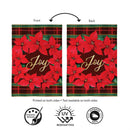 Plaid Joy Wreath Suede Flag House